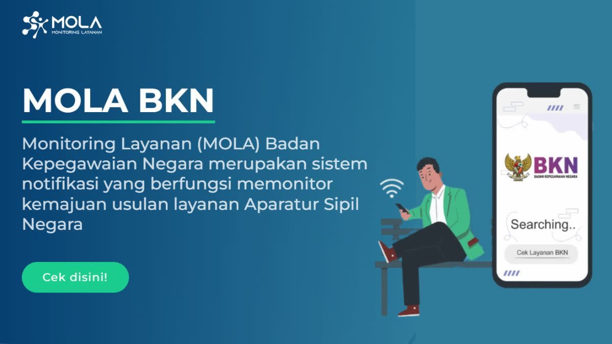 MOLA BKN, Monitoring Layanan BKN, layanan ASN, cek layanan ASN, kepegawaian digital, sistem BKN, NIP ASN, kenaikan pangkat ASN, mutasi ASN, layanan kepegawaian