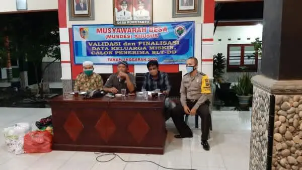 Pemdes Rowotamtu Libatkan Tiga Pilar Finalisasi Data Penerima BLT DD