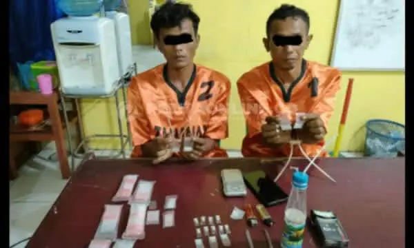 Asyik Pesta Sabu di Gubuk Digrebek Polisi, 2 Tertangkap 2 Lolos