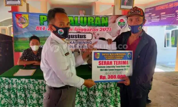 Pemdes Kaliwining Salurkan BLT DD Agustus Ke 88 KPM