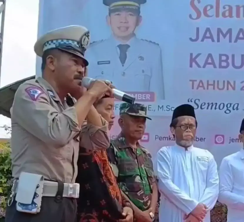 Viral! Suara Adzan Polisi Satlantas Jember Ini Bikin Netizen Merinding